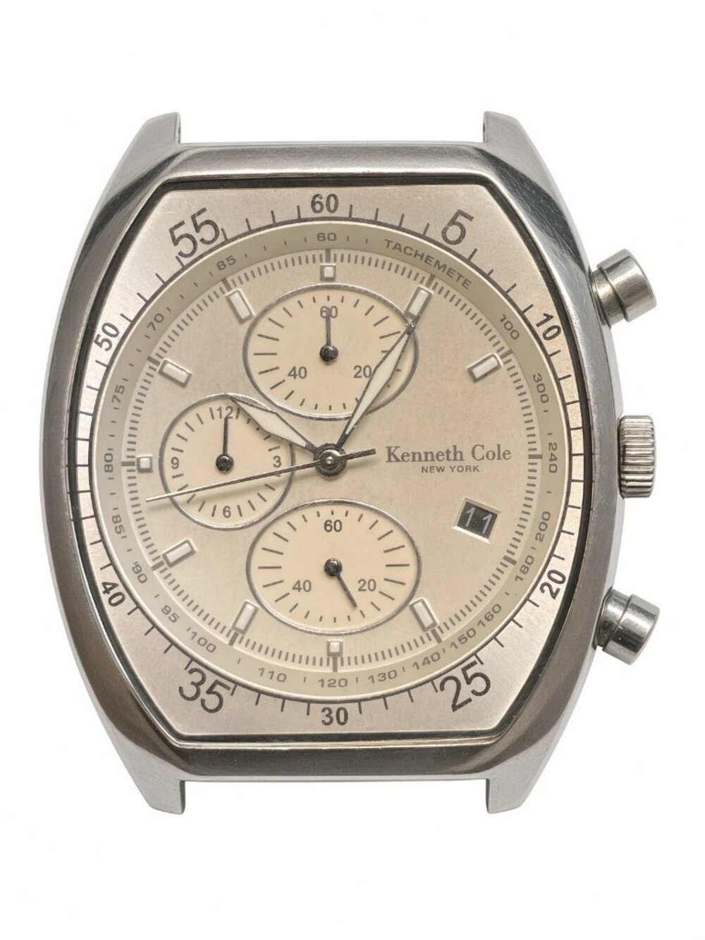 Kenneth Cole NY Men’s SS Chronograph Date Watch KC1207 Needs New Strap